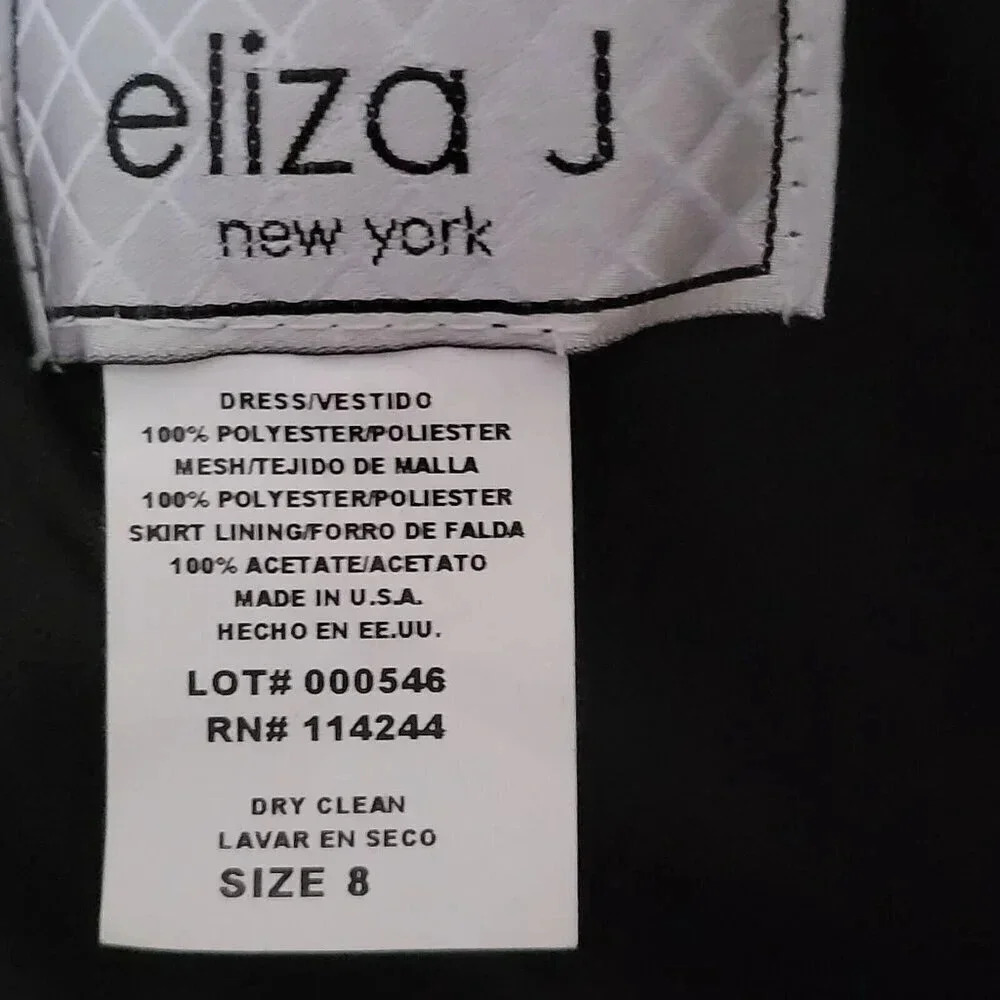 Eliza J Black Polka Dot Midi Dress - Picture 7 of 8
